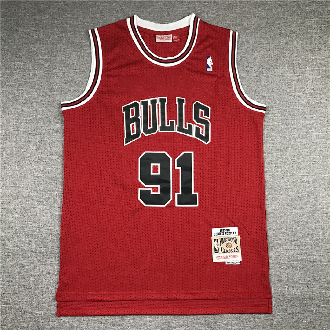 Chicago Rodman #91 NBA Retro Embroidered Jersey – Sizes S-XXXL